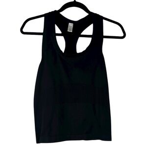 Black Athletic Yoga Athleisure Workout Razorback Tank Top Size Small